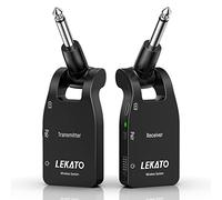 LEKATO Sistema de guitarra inalámbrico 2,4 G con transmisor y receptor con batería de litio recargable para guitarra eléctrica, bajo y guitarra (WS-10)