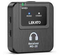 LEKATO Sistema de monitor intrauditivo inalámbrico con estuche de carga, sistema IEM inalámbrico estéreo profesional de 2.4 G con transmisor receptor de correa para estudio, ensayo de banda, concierto