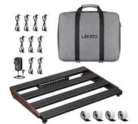 LEKATO Tablero de efectos de guitarra PB-03S, con fuente de alimentación de pedal, bolsa de transporte, tamaño grande