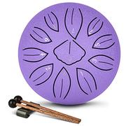 LEKATO Tambor de lengua de acero, 6 pulgadas, 11 notas, llave de acero de aleación C, tambor zen para principiantes, percusión para meditación, yoga, educación musical, el mejor regalo para niños