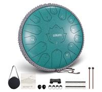 LEKATO Tambor de lengua de acero de 13 pulgadas, 15 notas, tambor de aleación de acero para principiantes, tambor zen profesional, percusión para meditación, yoga, educación musical, el mejor regalo