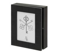 LEKE GO Caja de Llaves Moderna Negra de Madera para la Entrada Factory, Guardallaves con Portafoto 13x18 (Negra)