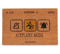 LEKE GO Felpudo Antideslizante Muy Original de Fibra de Coco Natural 40x60 para Entrada de casa (Avión)