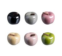 LEKE GO Manzana Ceramica Colores Decorativa sobremesa Set 6 Pieza 4,5 cm (Pack 6 x 4.5 cm)