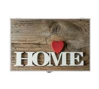 LEKE GO Tapa Contador de luz o cubrecontador electricos de Madera Home Corazon Rojo de 46x6x32 cm Cubre Contador para Entrada Pasillo (Home Corazon Rojo)