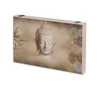 LEKE GO Tapa Contador Luz o Cuadro Eléctrico de Madera Buda Oriental de 46x6x32 cm, Cubre Contador para Entrada Pasillo (Marron Oriental)