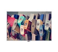 LEKE GO Tapa Contador Luz o Cuadro Eléctrico de Madera Candados de 46x6x32 cm, Cubre Contador para Entrada Pasillo Original (Candados)