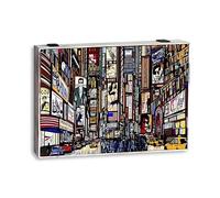 LEKE GO Tapa Contador Luz o Cuadro Eléctrico de Madera Ciudad de 46x6x32 cm, Cubre Contador para Entrada Pasillo (Ciudad B)