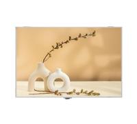 LEKE GO Tapa Contador Luz o Cuadro Eléctrico de Madera Decorativa Jarrones de 46x6x32 cm, Cubre Contador para Entrada Pasillo Original (jarrones Flor)