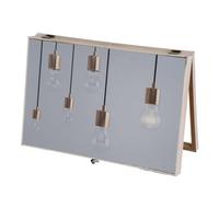 LEKE GO Tapa Contador Luz o Cuadro Eléctrico de Madera Moderno de 46x6x32 cm, Cubre Contador para Entrada Pasillo (Lampara A)