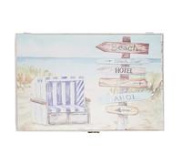 LEKE GO Tapa Contador Luz o Cuadro Eléctrico de Madera Playa de 46x6x32 cm, Cubre Contador para Entrada Pasillo (Playa Sillon)