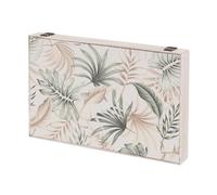 LEKE GO Tapa de Contador luz o Cuadro eléctrico de Hojas Tropical de Madera Beige y Verde de 46x6x32 cm (Hojas Tropical)