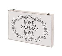 LEKE GO Tapa de Contador luz o Cuadro eléctrico de Home Sweet Home de Madera Blanco y Negro de 46x6x32 cm (Home Sweet Home)