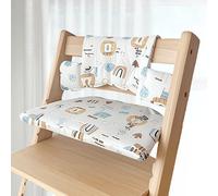 LEKEFET Cojín de asiento para niños, cojín de asiento impermeable de 2 piezas, cojín de asiento suave extraíble para bebés, fácil limpieza, fácil fijación - Rainbow Sadie