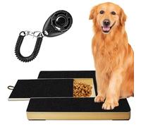 LEKEFET Rascador Multifuncional para Perros: Tabla con Entrenador Clicker y 4 Alfombrillas Antideslizantes, Papel de Lija para Cuidado de Uñas