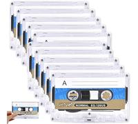 LEKEFETO 10 cintas vacías para microcasetes, casetes de audio de bajo ruido, caja de música de 60 minutos, para conferencias y seminarios