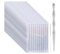 LEKEFETO 200 agujas de acupuntura profesionales, agujas de 0,3 mm, con barra de masaje de acupuntura de 13 cm