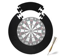 LEKEFETO 5 piezas de protección para diana de dardos: diana envolvente, borde de diana, borde para el garaje, protección de pared, 44 x 13 x 3 cm, color negro