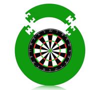 LEKEFETO 5 piezas de protección para diana de dardos: diana envolvente, borde de diana, borde para el garaje, protección de pared, 44 x 13 x 2 cm, color verde