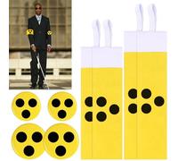 LEKEFETO 8 unidades de vendas para ciegos: brazalete con puntos ciegos, vendaje para brazo para discapacitados visuales, regalo