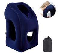LEKEFETO Almohada de viaje inflable para el cuello, almohada inflable, almohada de viaje portátil, almohada de apoyo para el cuello, cómoda para apoyar la cabeza y la barbilla para coche, avión, para,