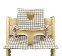 LEKEFETO - Cojín antideslizante para trona Stokke Tripp Trapp: conjunto de revestimiento laminado y algodón orgánico, lavable y fácil fijación
