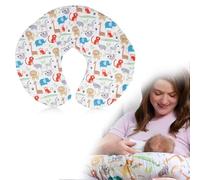 LEKEFETO Cojín de lactancia pequeño, funda de cojín de lactancia, en forma de U, cojín de lactancia para bebé para lactancia y alimentación con biberón - 43 x 36 x 12 cm, solo funda de almohada