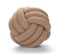 LEKEFETO Cojín de nudo: 22 cm suave cojín de nudos, hecho a mano, cojín decorativo, color caqui, suave cojín de nudo de felpa redondo para dormitorio, sofá, decoración de habitación (caqui)