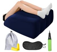 LEKEFETO Cojín hinchable para piernas elevadoras para las venas: cojín elevador de piernas, cojín de cuña para dormir, cojín de apoyo para piernas, rodillas, mejora la circulación sanguínea, lavable