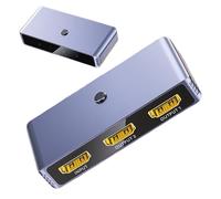 LEKEFETO - Conmutador HDMI 8K 2.1 2 en 1 Out/1 In 2 Out Splitter HDMI Adaptador bidireccional para TV PS5 PC Proyector UHD 4K @ 60Hz Negro