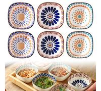 LEKEFETO Cuencos pequeños de cerámica para salsas: cuencos de cerámica para salsa de soja, aperitivos, sushi de 200 ml, apilables, 9,4 cm de diámetro
