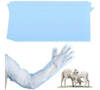 LEKEFETO Guante veterinario de manga larga, guantes veterinarios 100pcsu, guantes desechables elásticos, guantes para inseminación de ganado, guantes veterinarios extra largo puño 90 cm
