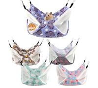 LEKEFETO Hamaca para cobayas, hamacas para animales pequeños, suave y cálida, doble capa, hamacas para hurones, ratas y hurones, 5 unidades