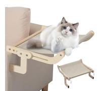 LEKEFETO Hamaca para ventana: tumbona para gatos, balcón, madera, gato, ventana, perchas, hamaca para gatos, cama para ventana, para borde de cama, gatos, balcón, hamaca