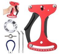 LEKEFETO Herramienta de calibración de radios de bicicleta, tensiómetro de radios con 5 accesorios, medidor de tensión para radios de bicicleta, herramientas de reparación de bicicletas