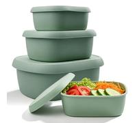LEKEFETO Juego de 3 recipientes para microondas con tapa, 0,6 L, 0,3 L, 0,2 L, se puede utilizar como caja de almacenamiento, nevera, congelador, microondas
