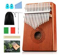 LEKEFETO Kalimba - Piano de pulgar con 17 llaves: instrumento Kalimba profesional con kit de aprendizaje, percusión de dedos, instrumento musical para niños, adultos y amantes de la música