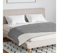 LEKEFETO Manta impermeable para perros, 76 x 190 cm, 4 capas para sofá, coche, cama y mesas, lavable a máquina, con diseño de cuadros (gris claro)