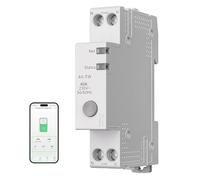 LEKEFETO Programador Inteligente para Carril DIN 16A con Medidor, Interruptor WiFi Compatible con Alexa Google Assistant Tuya App para Hogar Inteligente Smart Life