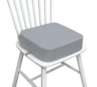LEKEFETO Silla infantil para mesa de comedor, desmontable, portátil, de piel sintética, con hebilla de seguridad, para mesa de comedor, color gris oscuro