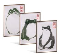 LEKEFETO Ukiyo-e - Juego de pósteres japoneses: decoración de pared de rana japonesa, juego de imágenes vintage, imágenes de decoración de pared japonesa, impresión artística japonesa, póster de rana