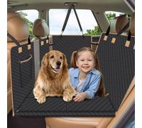 Lekeinchi Funda de Asiento Trasero de Perro Grande para Camión, Funda Coche Perro Asiento Trasero con 8pcs Fondo Duro, Nergo1