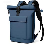 Lekeinchi Mochila Enrollable Hombre & Mujer - Rolltop Extensible Mochila Portátil 17" Impermeable Mochila Ordenador Casual Bolso para Viaje, Uni, Trabajo, 15-20L,Azul