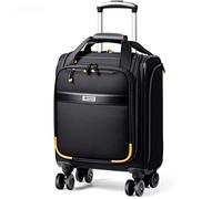 Lekespring Equipaje de mano debajo del asiento con ruedas giratorias, Negro, Medium (17.12" x 7.48" x 12.59", 26.4L), Viajes