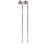 Leki Flash Carbon Goods - Antracita, 125 cm, Gris Oscuro y Rojo neón