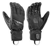 LEKI Griffin Base Zero - Guantes de esquí para Hombre, Impermeables, cálidos Guantes de Invierno de Softshell, Neopreno y Piel de Cabra (Negro, 9,5)