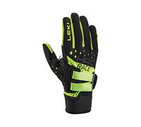 LEKI Guantes HRC Race Shark, Color Negro y Amarillo neón, Talla 10,5 EU