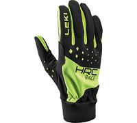 LEKI HRC Race Guantes, Color Negro y Amarillo neón, Talla 6,5 EU