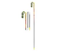LEKI Neotrail Pro FX.One Superlite - Bastones de Senderismo Ligeros Plegables de Carbono para Senderismo y Trail Running - Carbono Natural, Rojo Brillante-rubyred - 125 cm