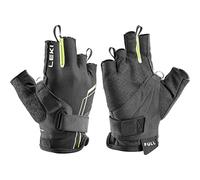 LEKI Nordic Breeze Shark - Guantes Cortos (Talla 7), Color Negro y Amarillo